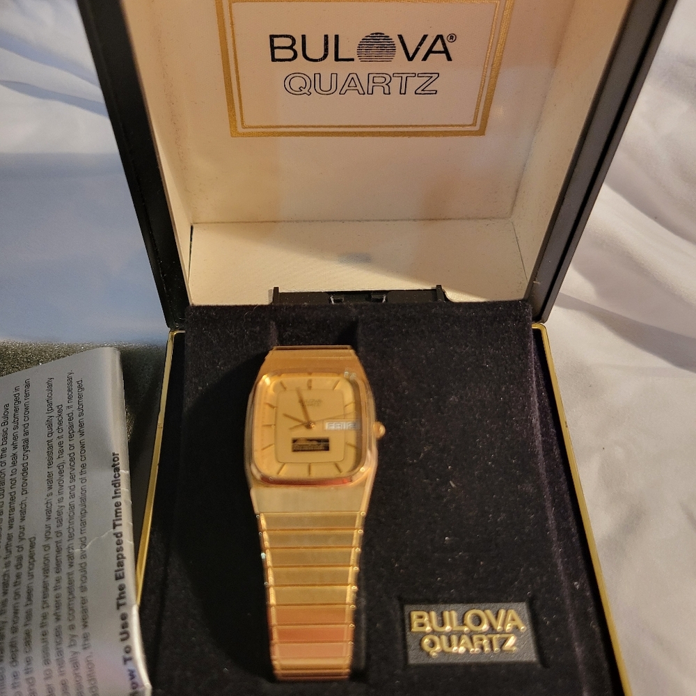 Bulova Gold-Tone Quartz Timepiece